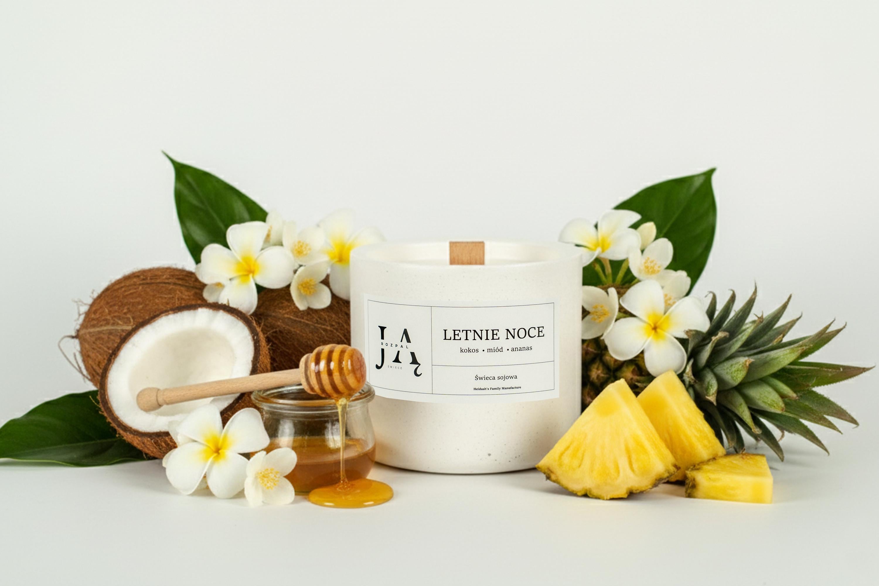 LETNIE NOCE | słodka, egzotyczna świeca sojowa