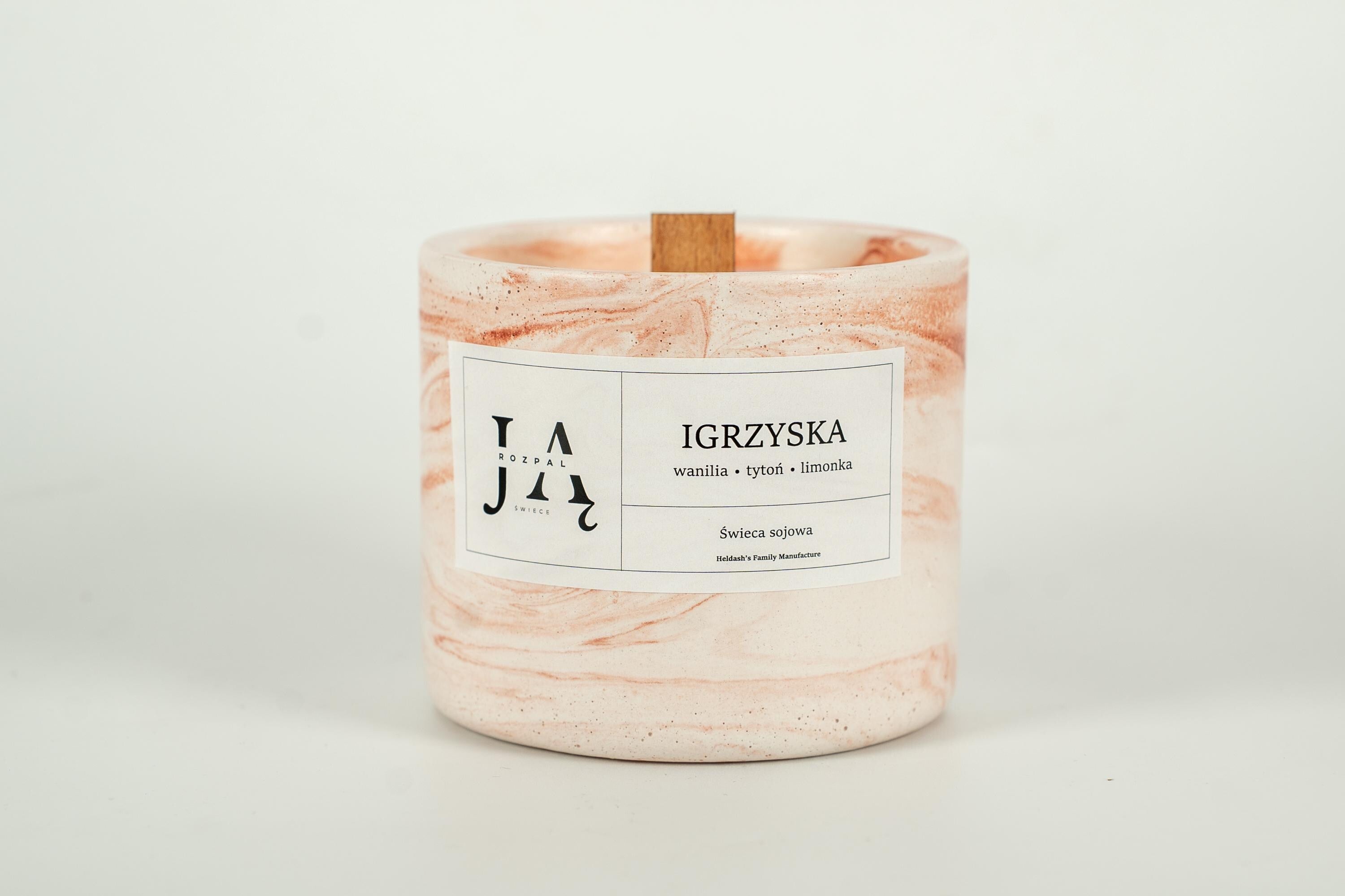 IGRZYSKA | naturalna świeca sojowa z drewnianym knotem