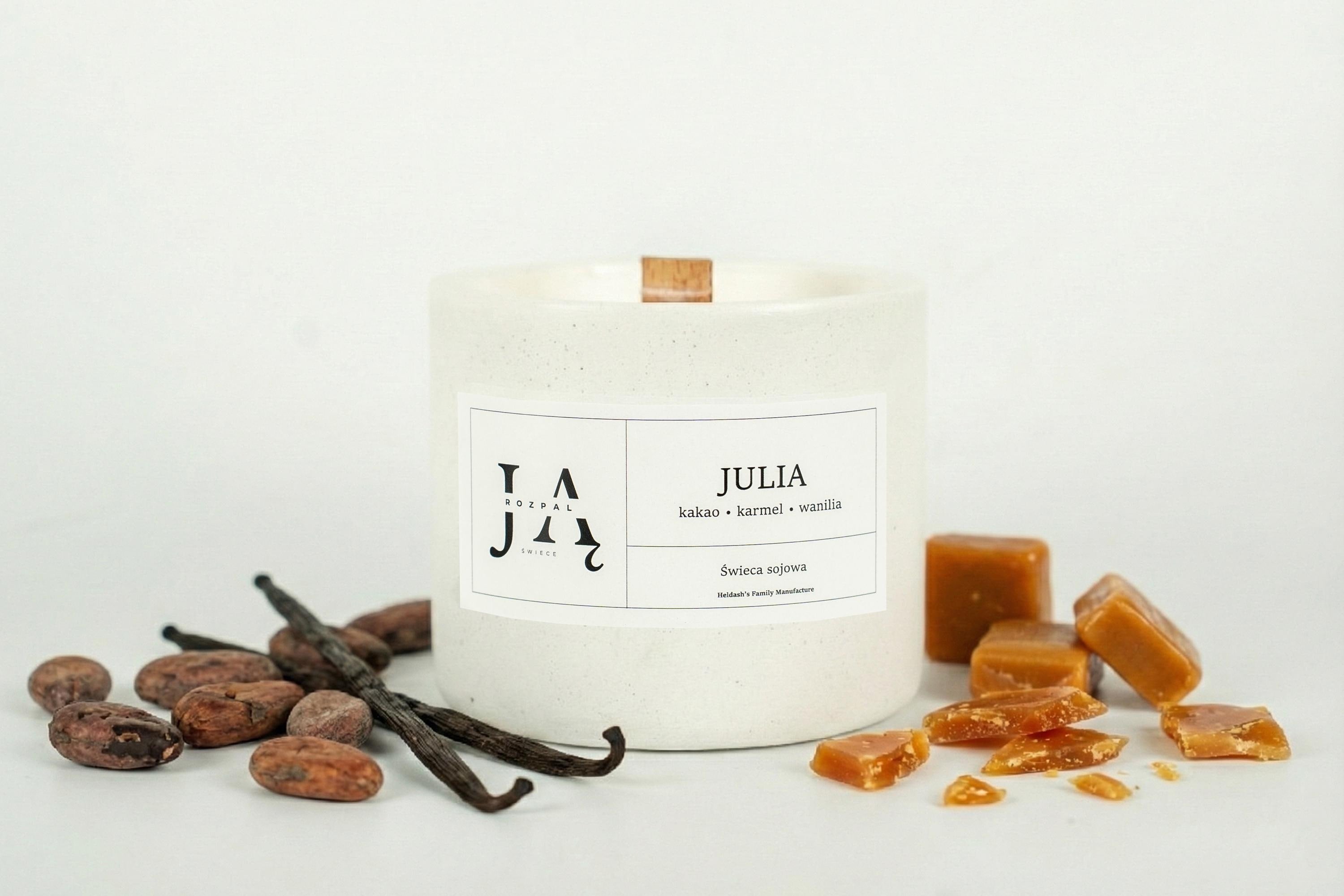 JULIA | słodka świeca sojowa z nutą kakao i karmelu