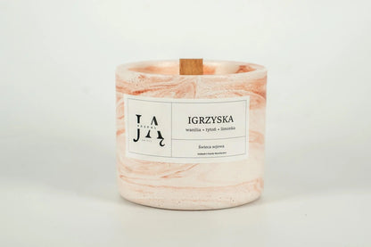 IGRZYSKA | naturalna świeca sojowa z drewnianym knotem - Rozpal Ją