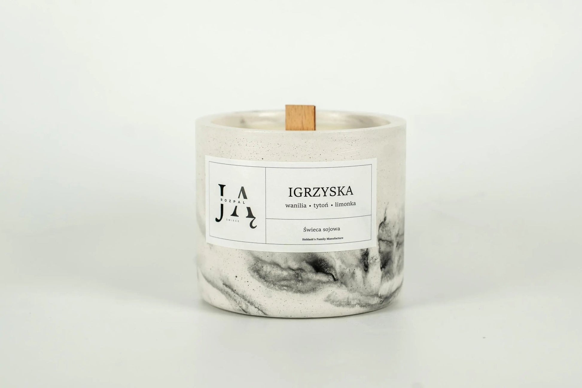 IGRZYSKA | naturalna świeca sojowa z drewnianym knotem - Rozpal Ją