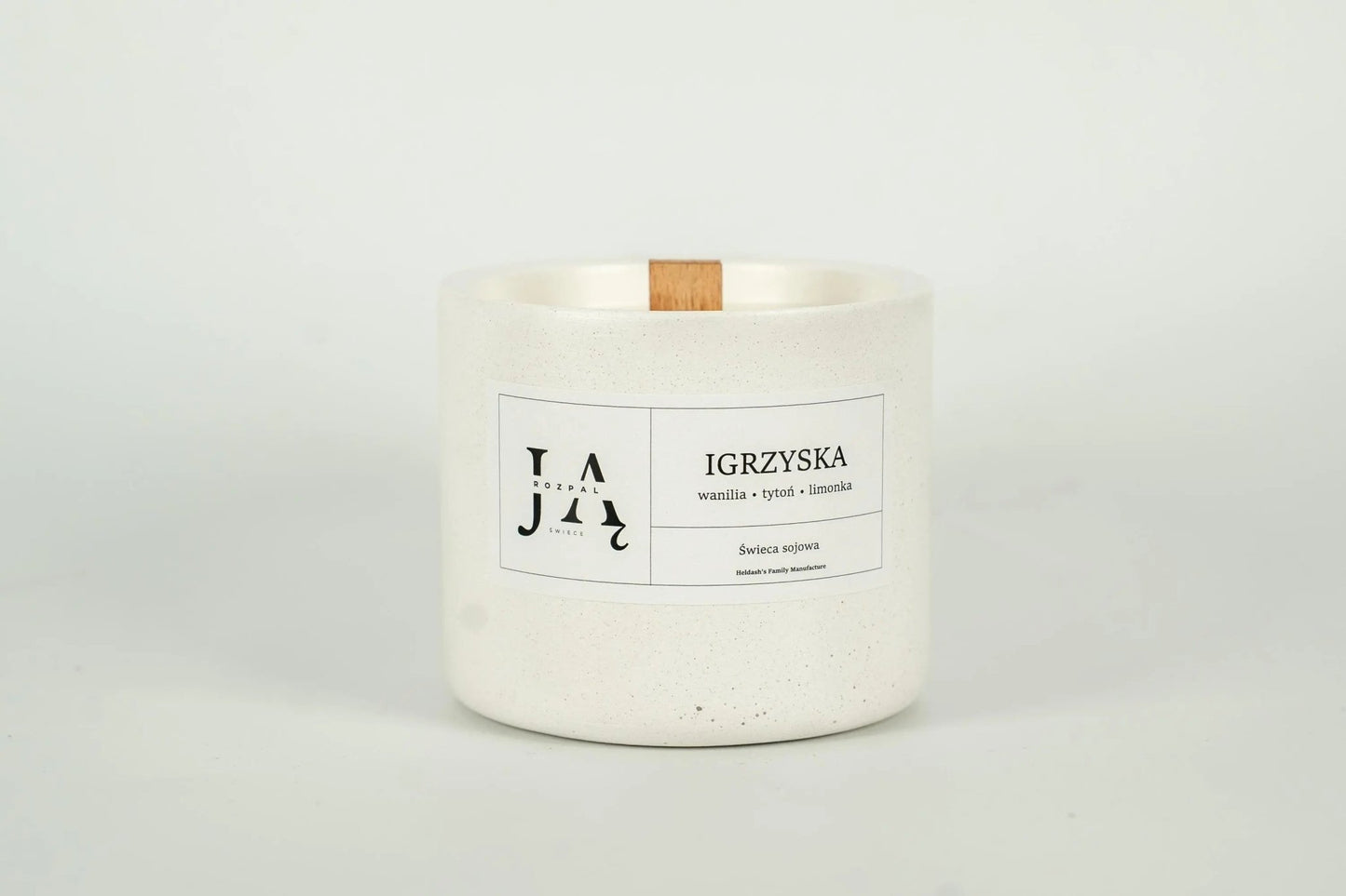 IGRZYSKA | naturalna świeca sojowa z drewnianym knotem - Rozpal Ją