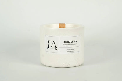 IGRZYSKA | naturalna świeca sojowa z drewnianym knotem - Rozpal Ją