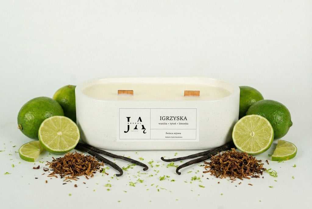 Świeca sojowa "IGRZYSKA" świeca z kontrastowym charakterem