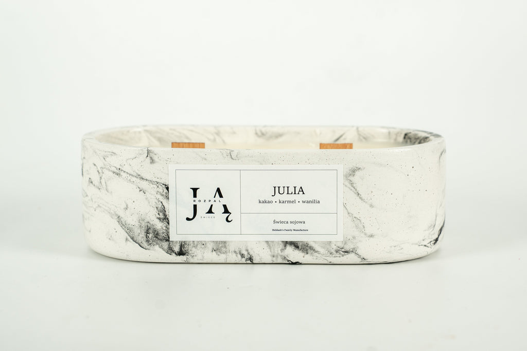 Świeca sojowa "JULIA" świeca z nutą kakao i karmelu - Czarna