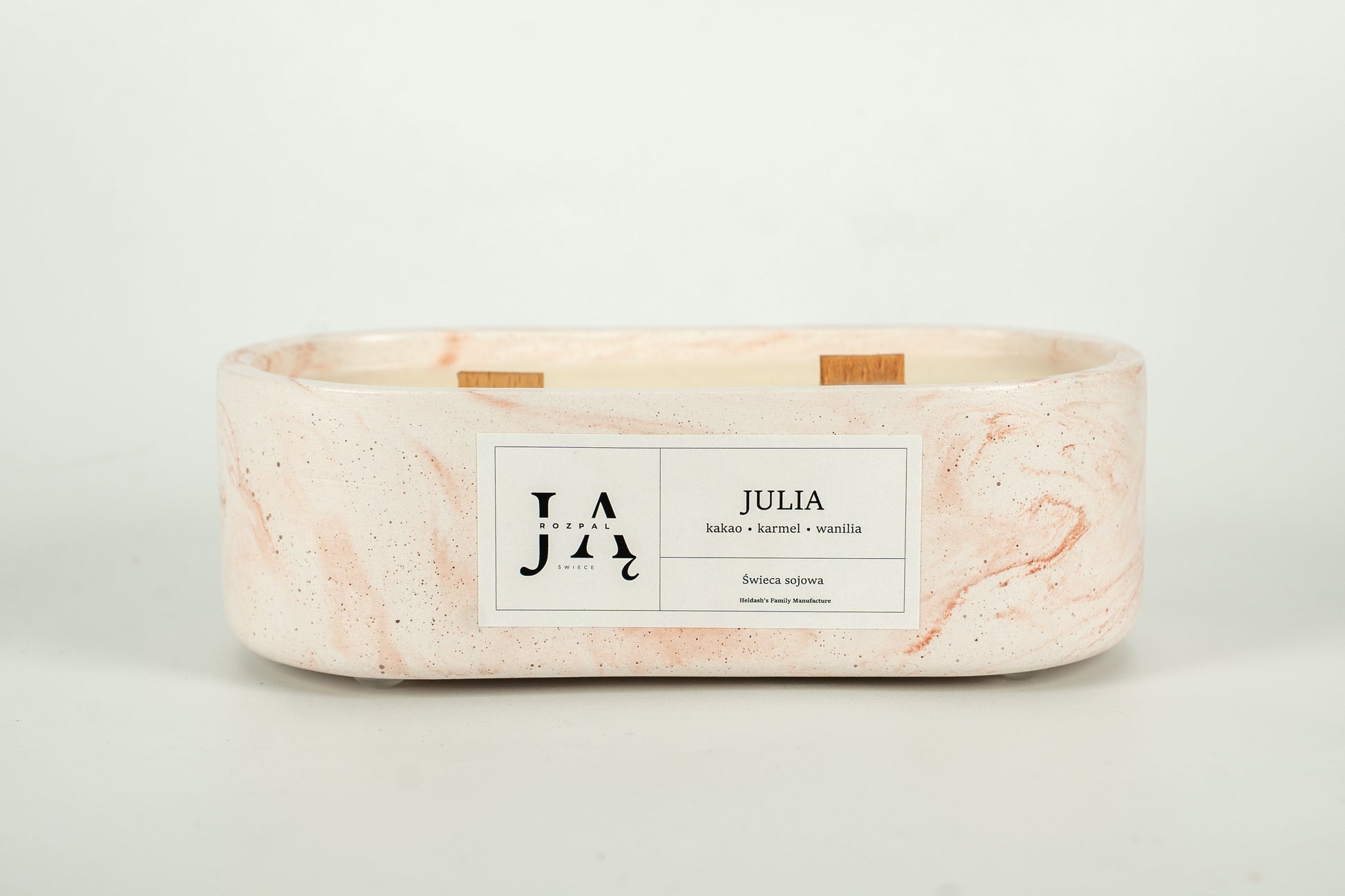 Świeca sojowa "JULIA" świeca z nutą kakao i karmelu - Czerwona