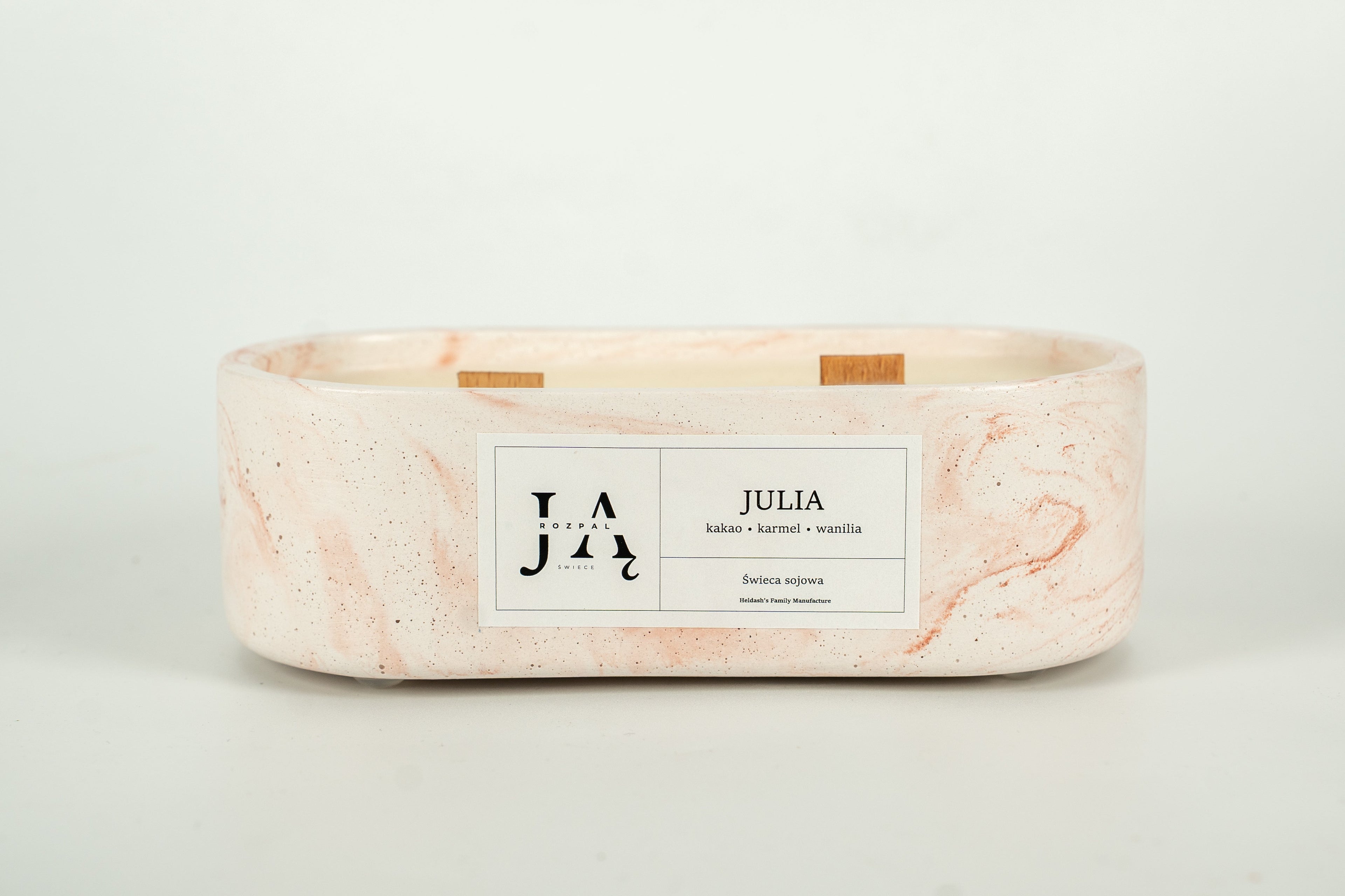 Świeca sojowa "JULIA" świeca z nutą kakao i karmelu - Czerwona