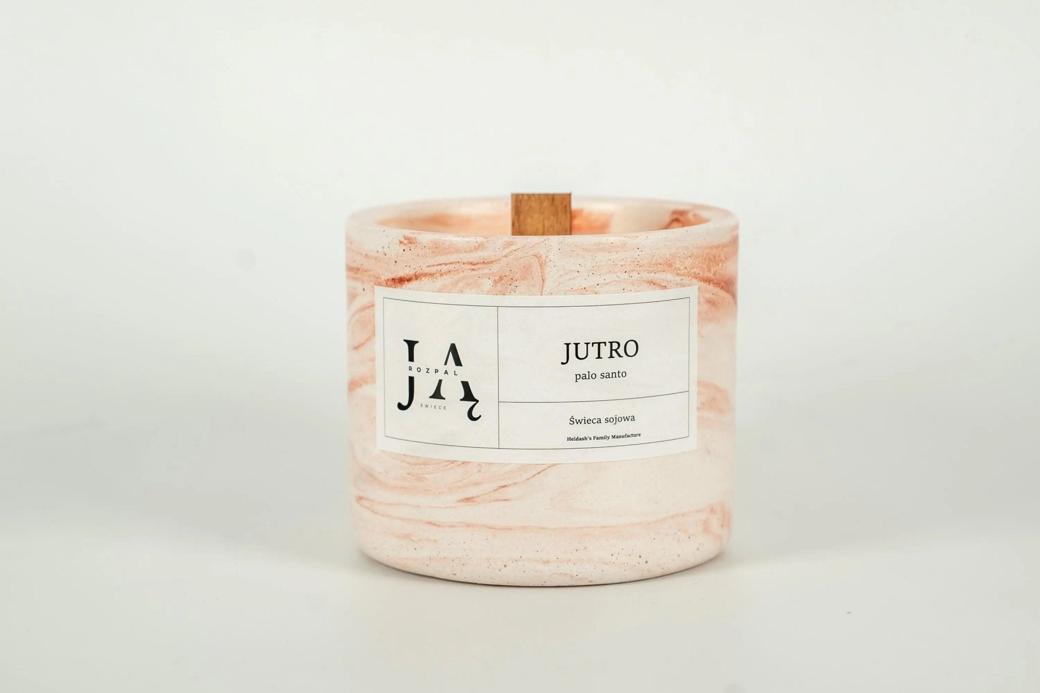 JUTRO | minimalistyczna świeca sojowa Palo Santo - Rozpal Ją