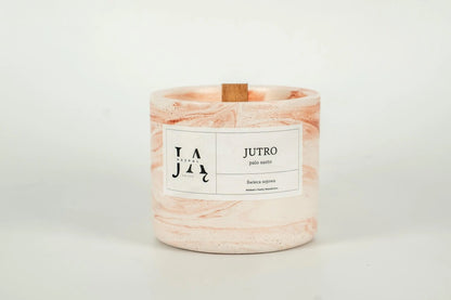 JUTRO | minimalistyczna świeca sojowa Palo Santo - Rozpal Ją