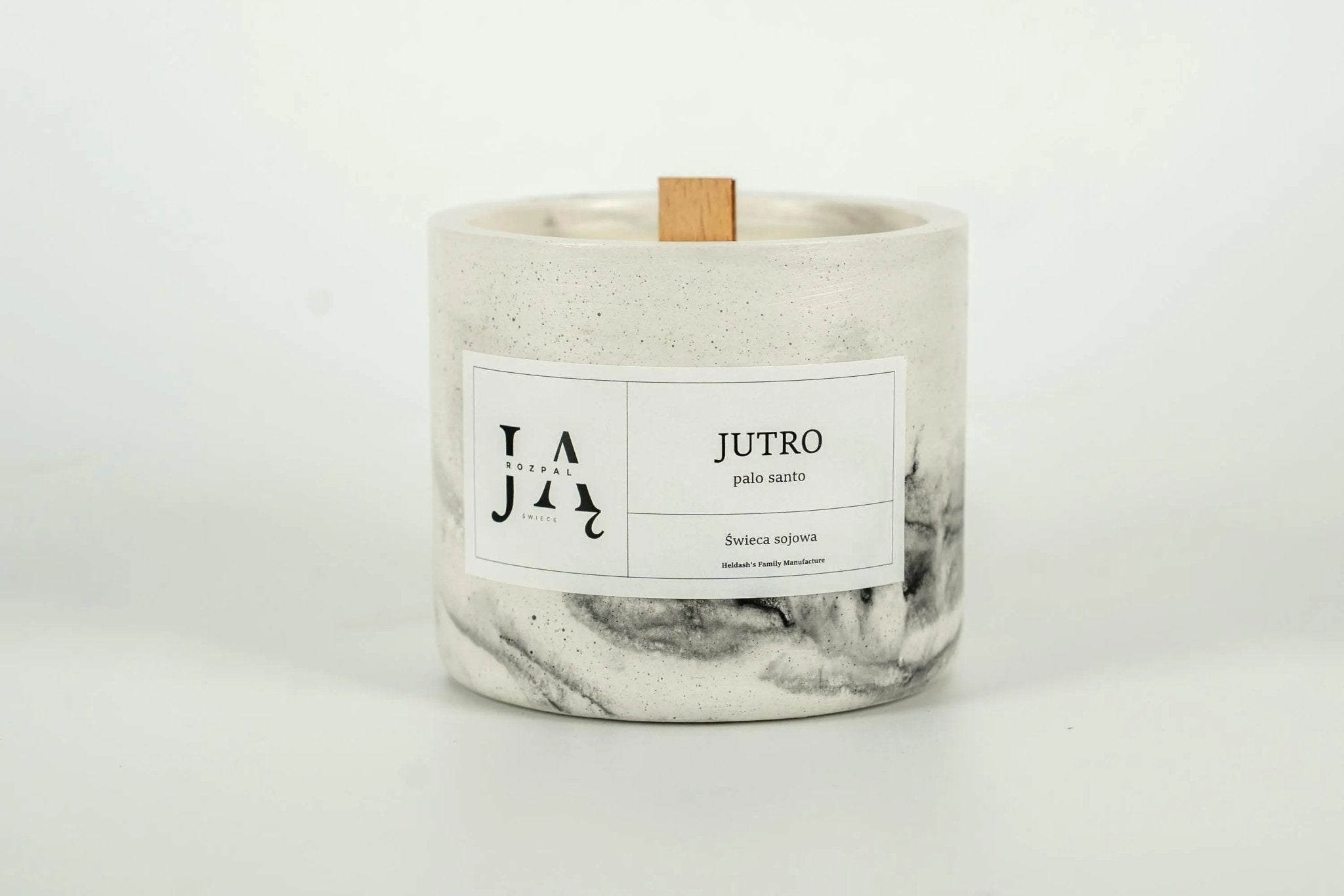 JUTRO | minimalistyczna świeca sojowa Palo Santo - Rozpal Ją