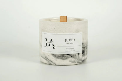 JUTRO | minimalistyczna świeca sojowa Palo Santo - Rozpal Ją