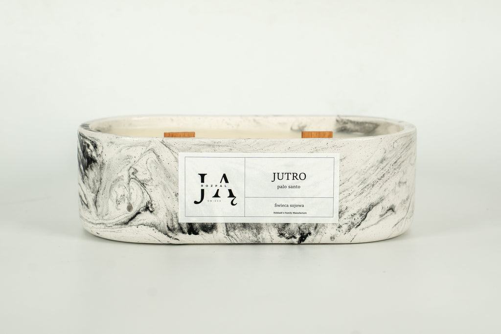 Świeca sojowa "JUTRO" Palo Santo - Czarna