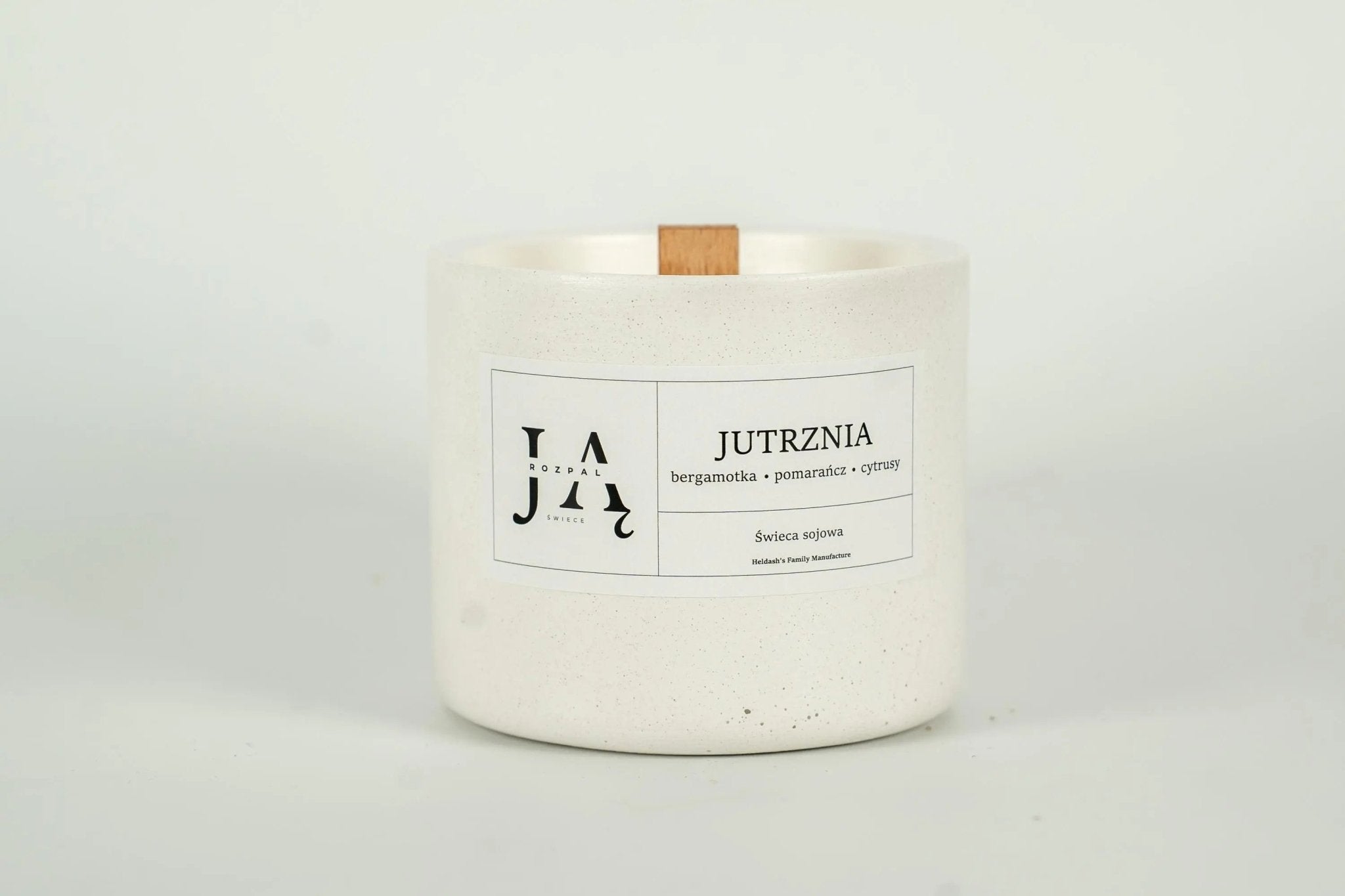 JUTRZNIA | naturalna świeca sojowa o cytrusowej świeżości - Rozpal Ją