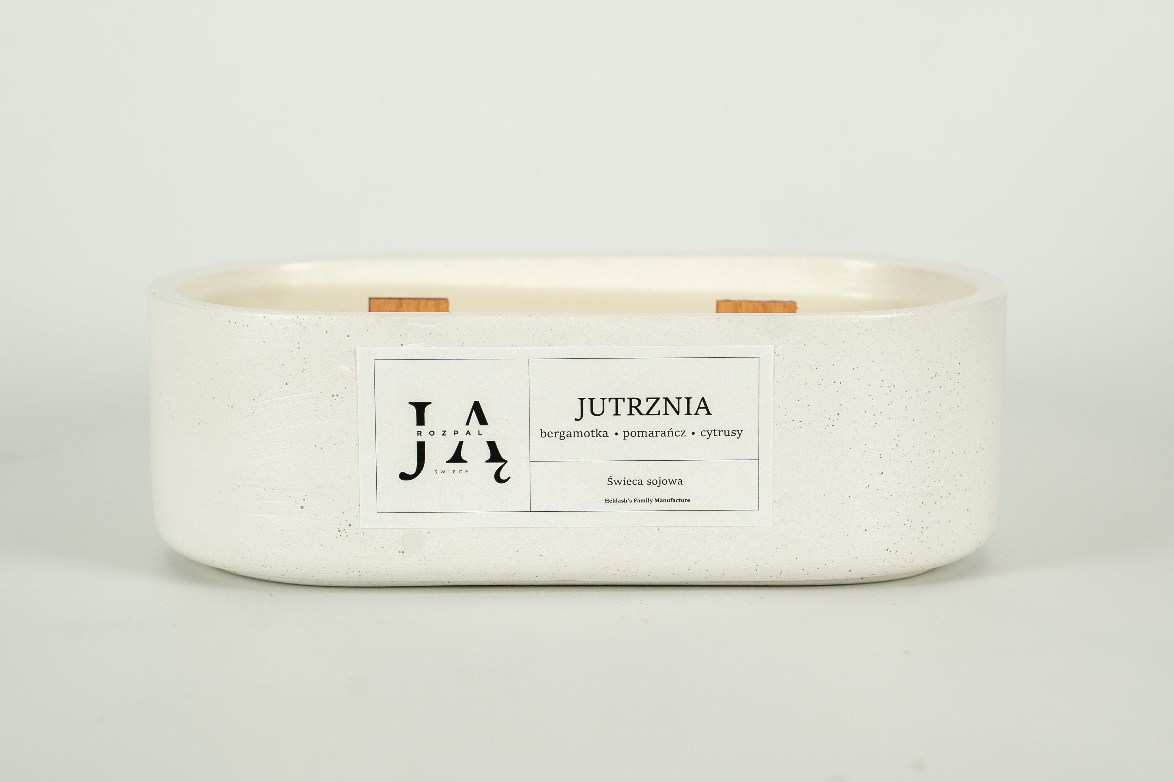Świeca sojowa "JUTRZNIA" świeca o cytrusowej świeżości - Biała