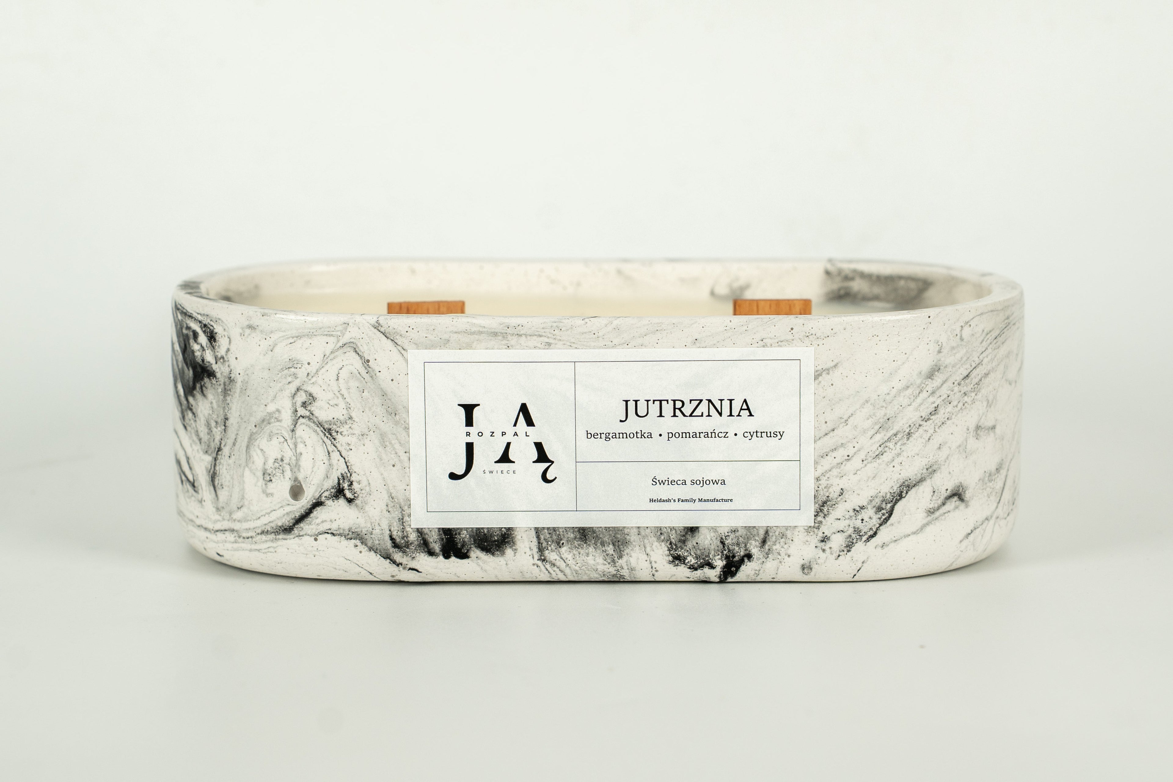 Świeca sojowa "JUTRZNIA" świeca o cytrusowej świeżości - Czarna