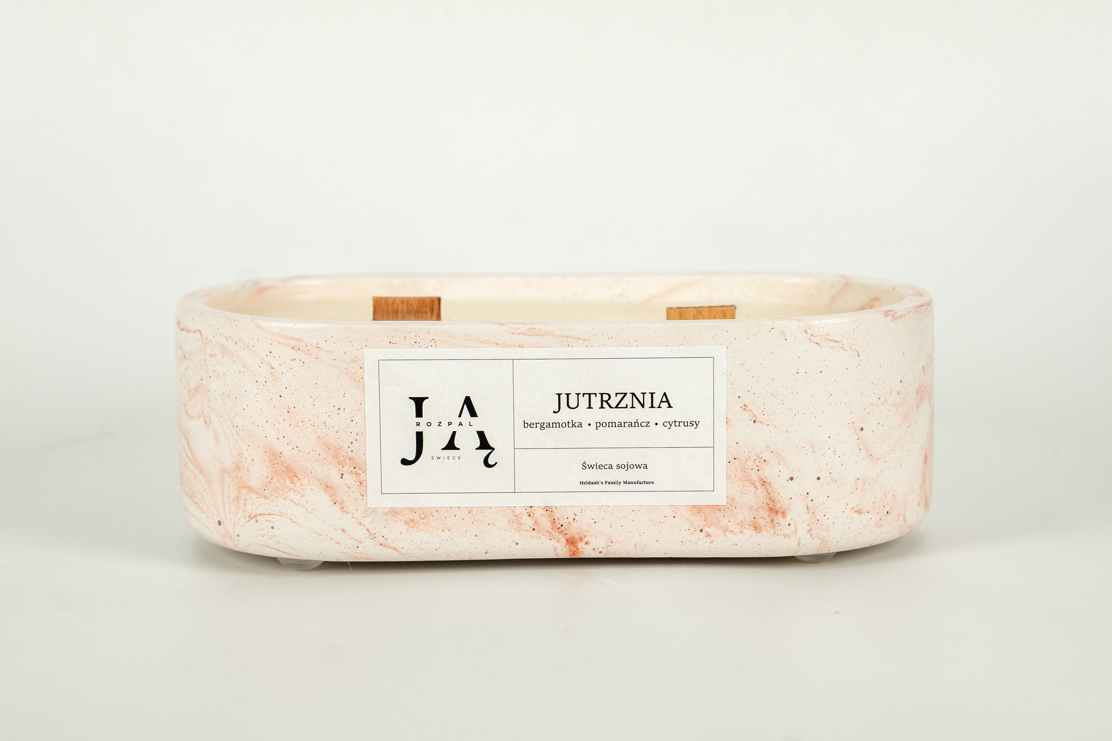 Świeca sojowa "JUTRZNIA" świeca o cytrusowej świeżości - Czerwona