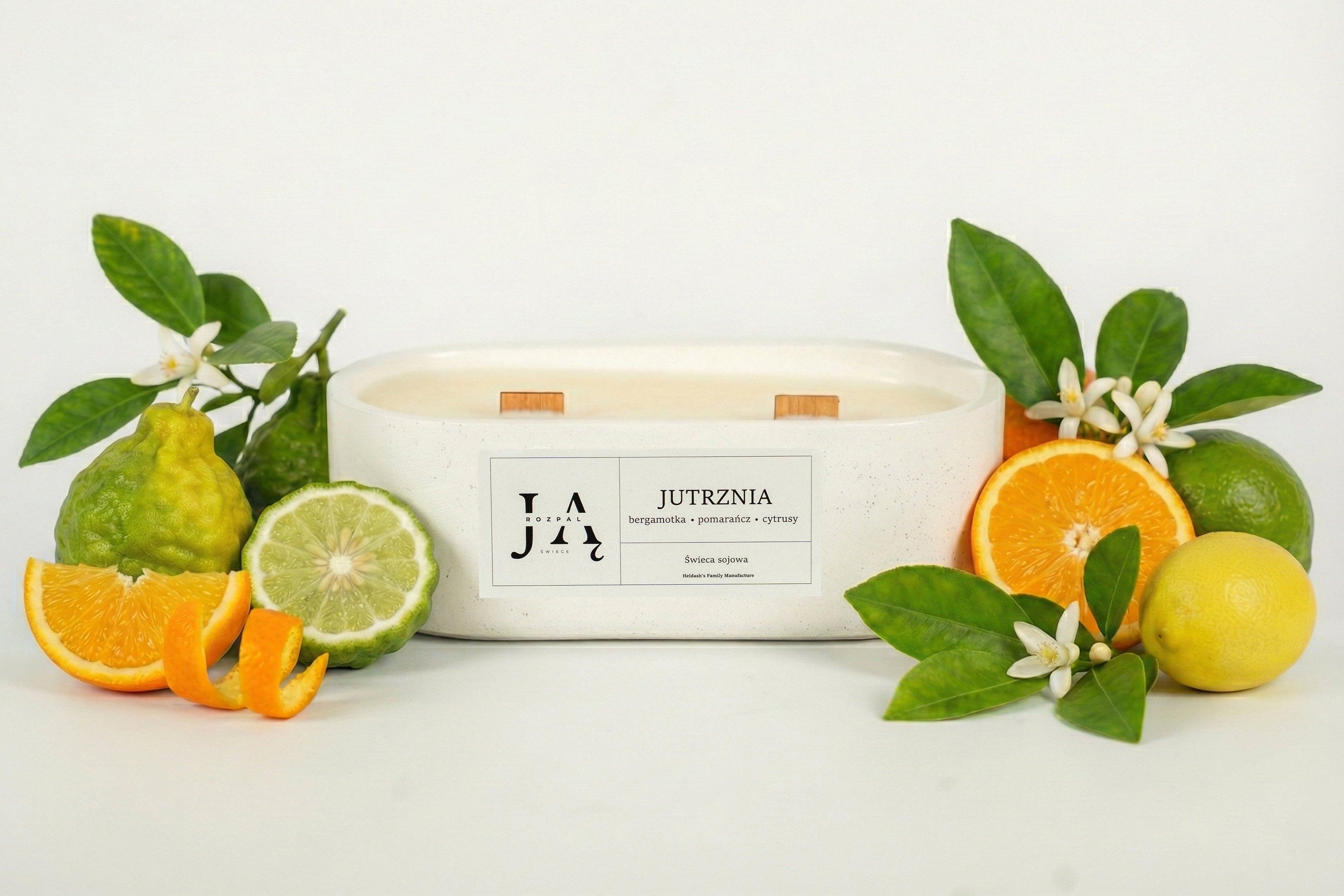 Świeca sojowa "JUTRZNIA" świeca o cytrusowej świeżości