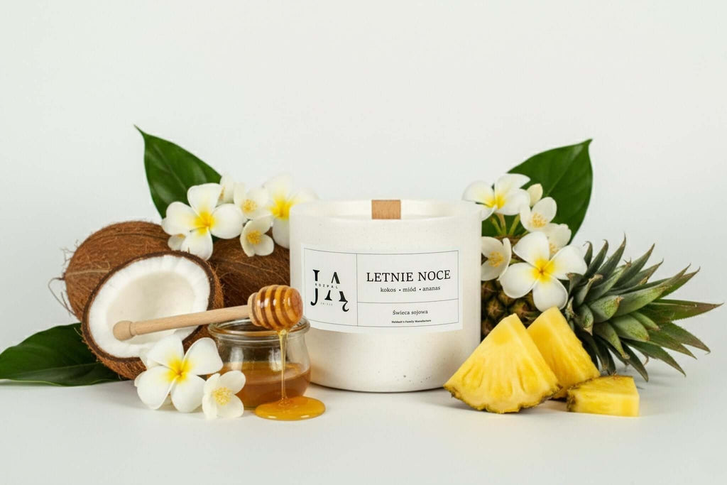 LETNIE NOCE | słodka, egzotyczna świeca sojowa