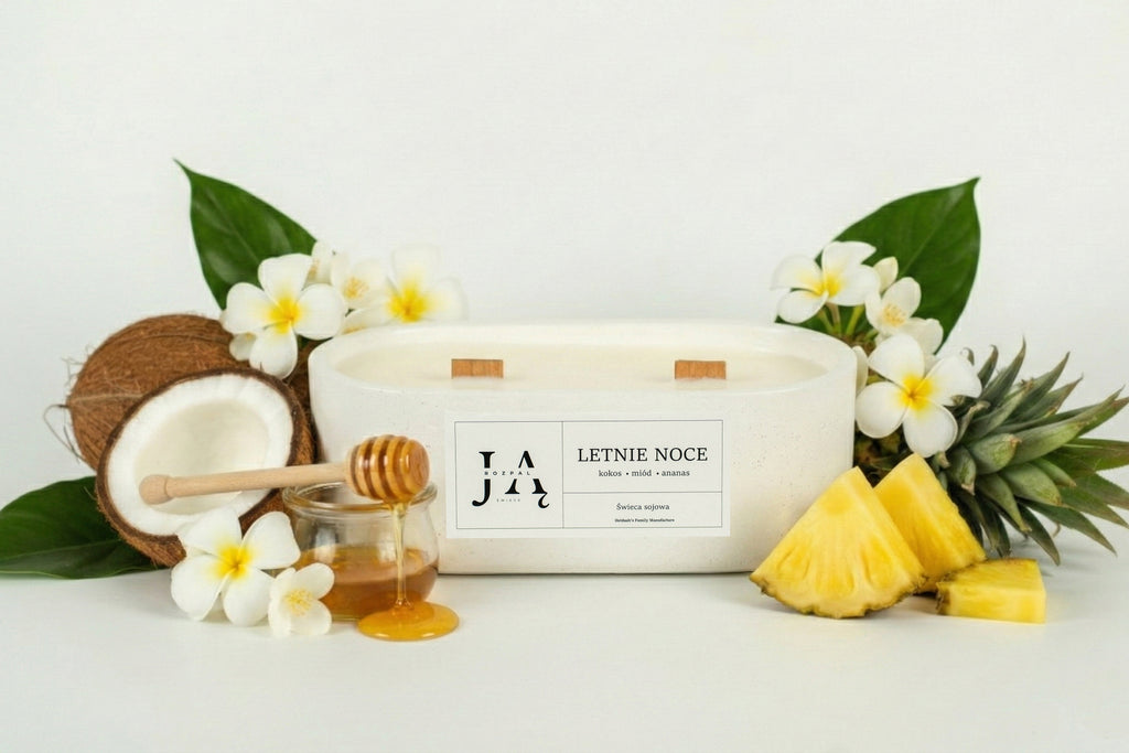 LETNIE NOCE | słodka, egzotyczna świeca sojowa Rozpal Ją