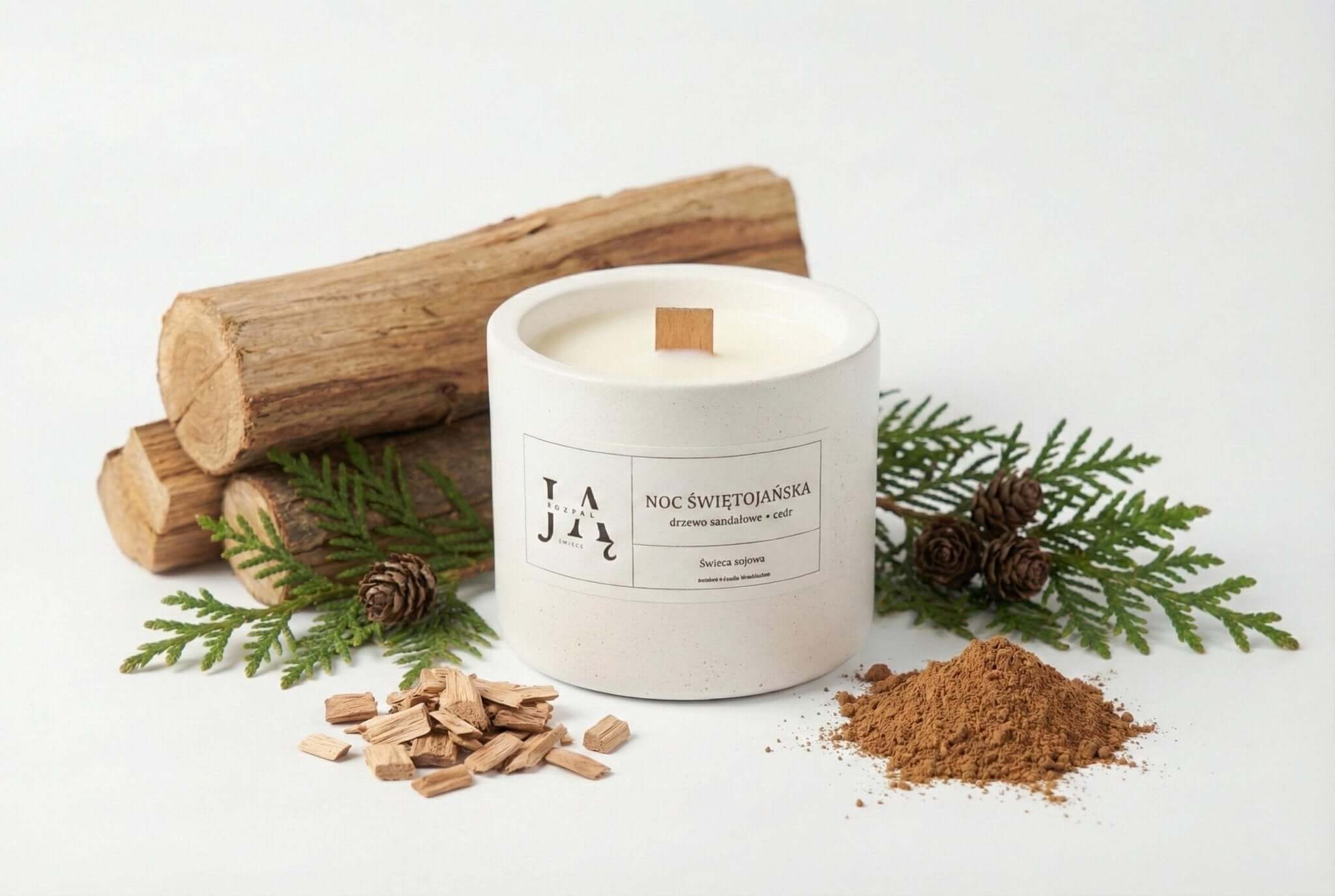 NOC ŚWIĘTOJAŃSKA | głęboka, drzewna świeca sojowa - Rozpal Ją
