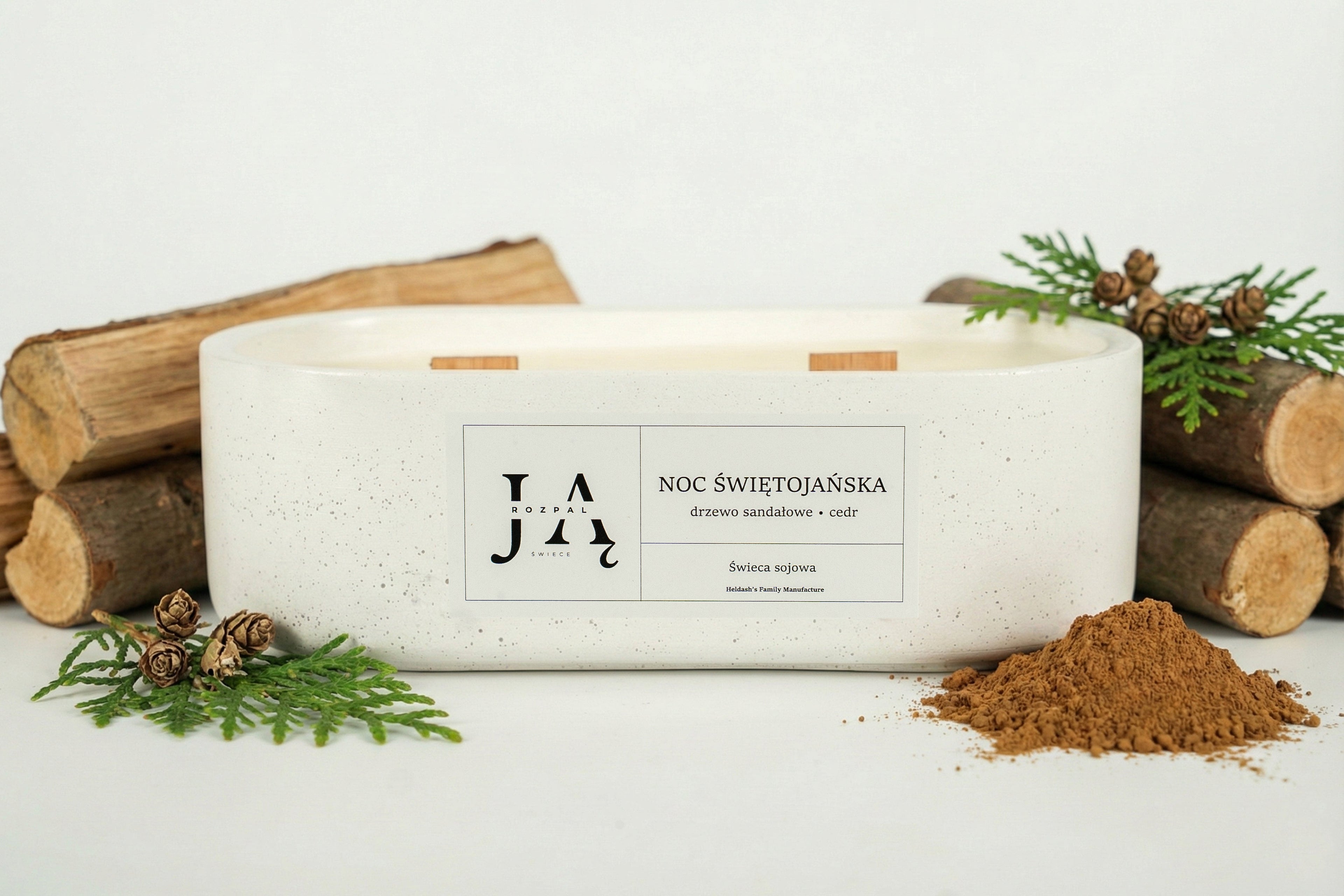NOC ŚWIĘTOJAŃSKA | głęboka, drzewna świeca sojowa Rozpal Ją