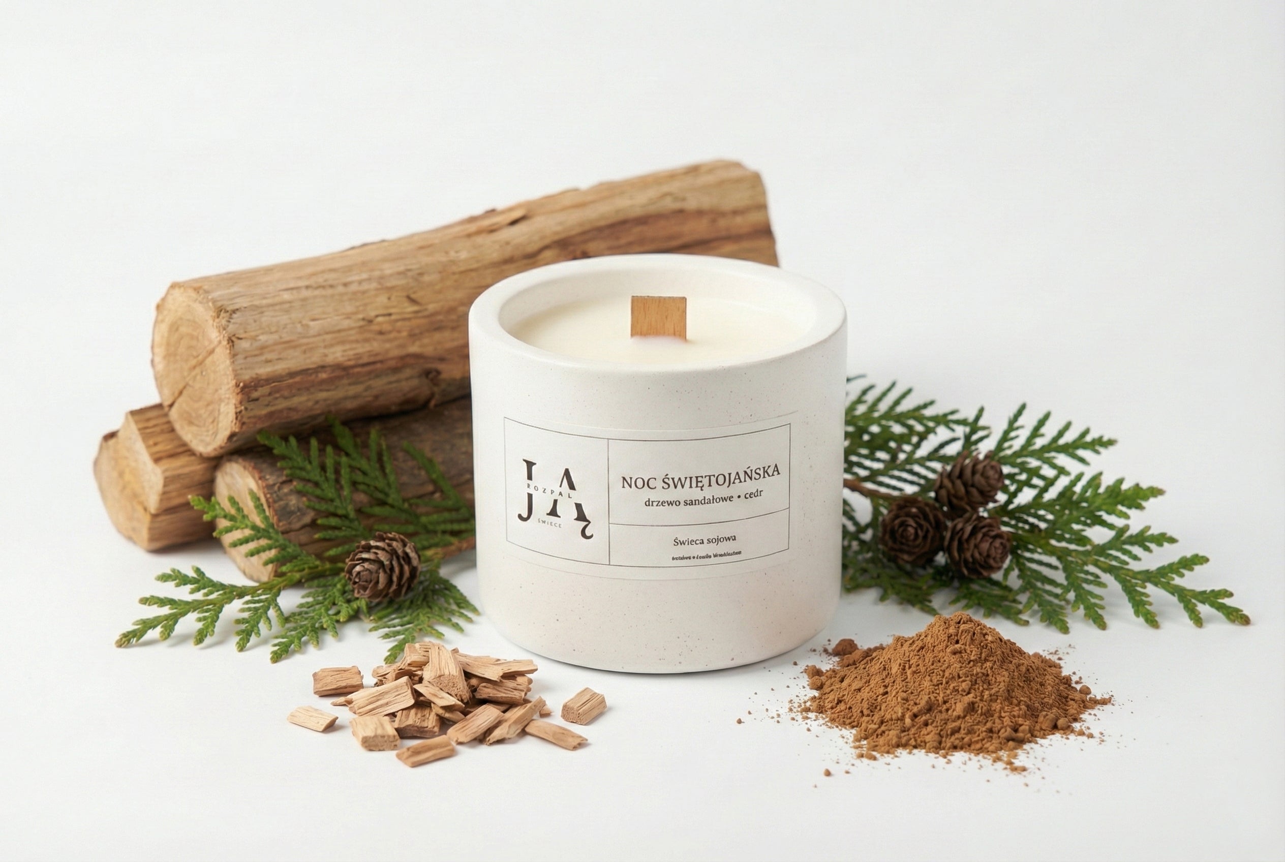 Świeca sojowa NOC ŚWIĘTOJAŃSKA drzewna historia | Rozpal Ją Rozpal Ją