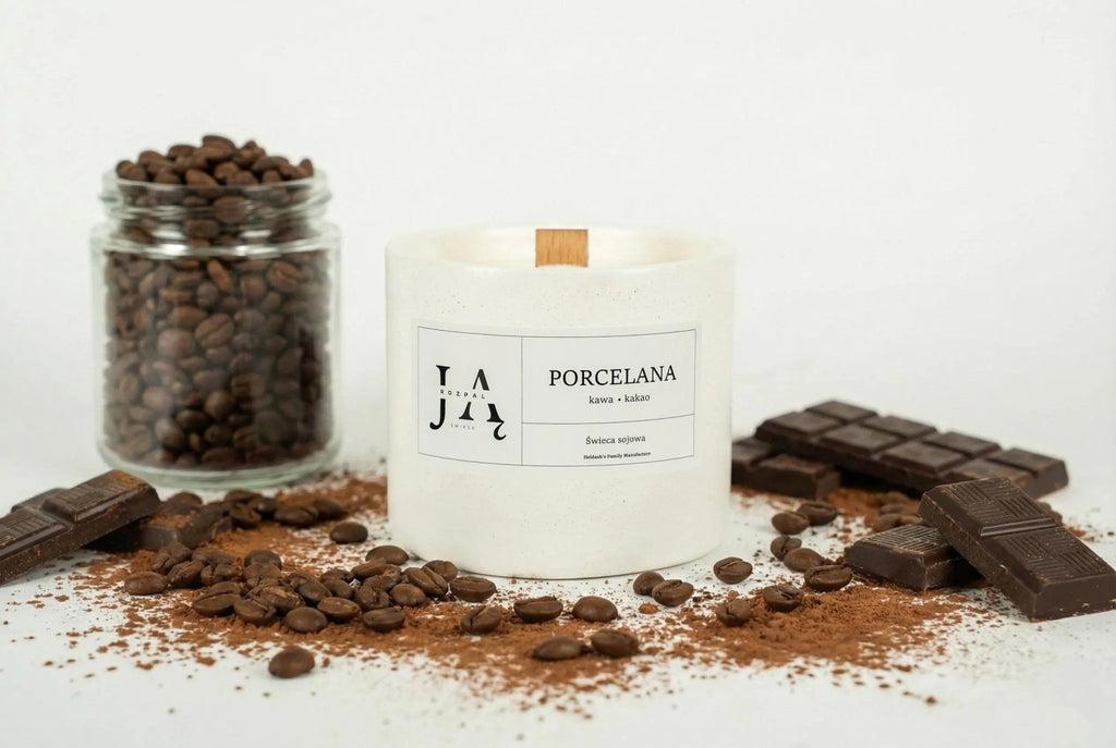 PORCELANA | głęboka, deserowa świeca sojowa - Rozpal Ją