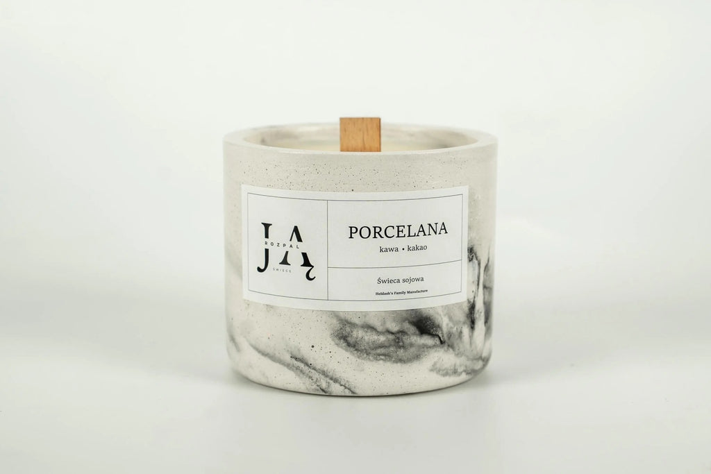 PORCELANA | głęboka, deserowa świeca sojowa - Rozpal Ją