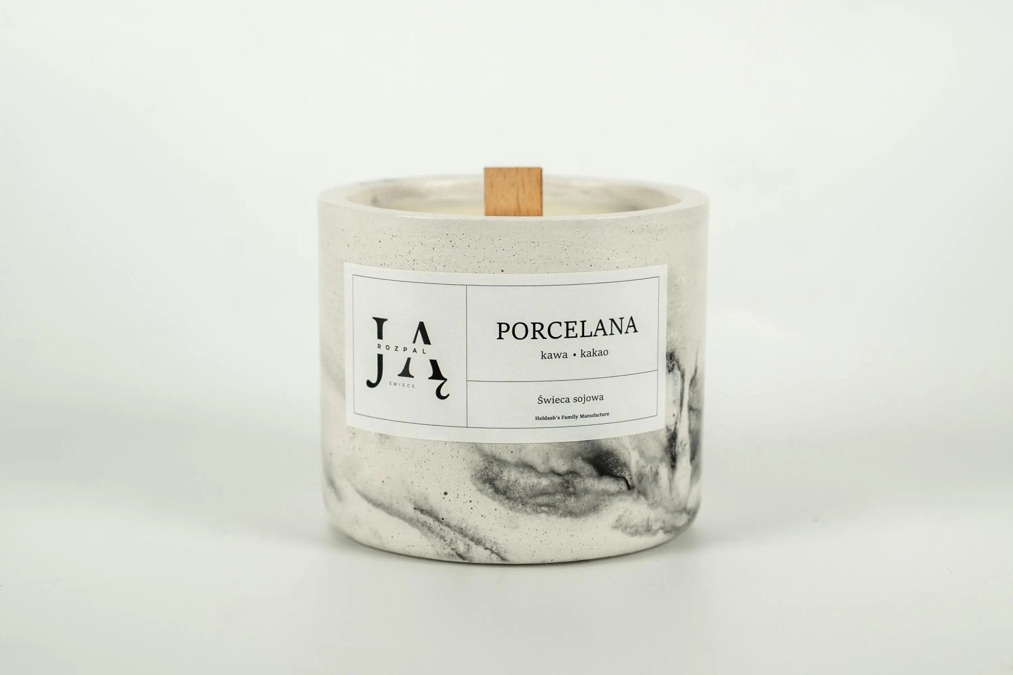 PORCELANA | głęboka, deserowa świeca sojowa - Rozpal Ją