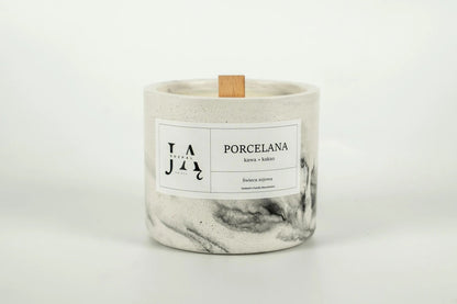 PORCELANA | głęboka, deserowa świeca sojowa - Rozpal Ją