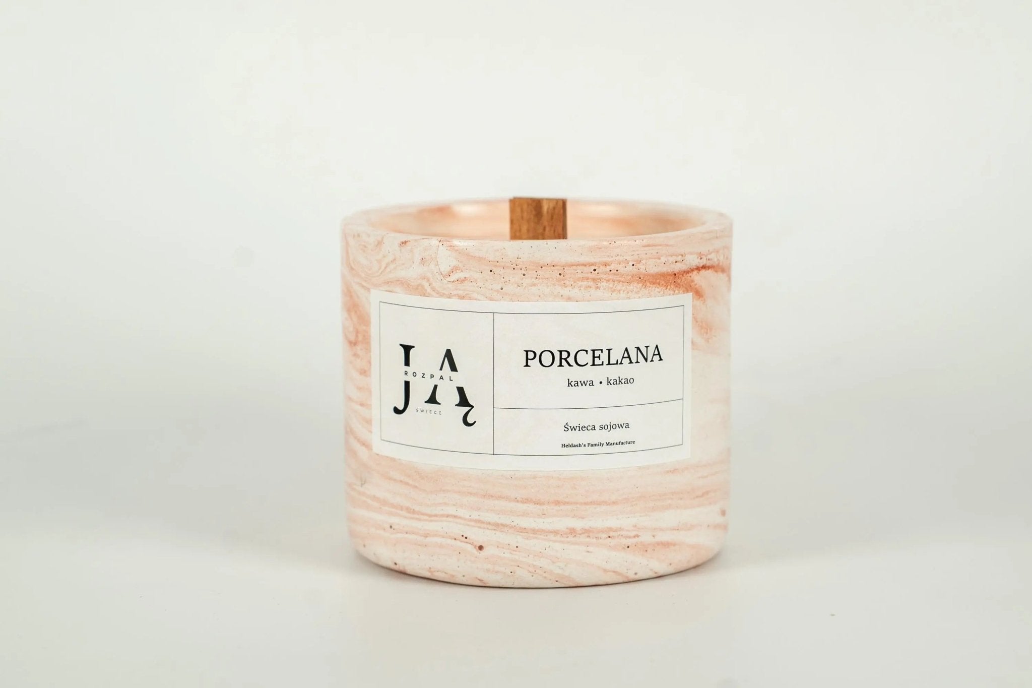 PORCELANA | głęboka, deserowa świeca sojowa - Rozpal Ją