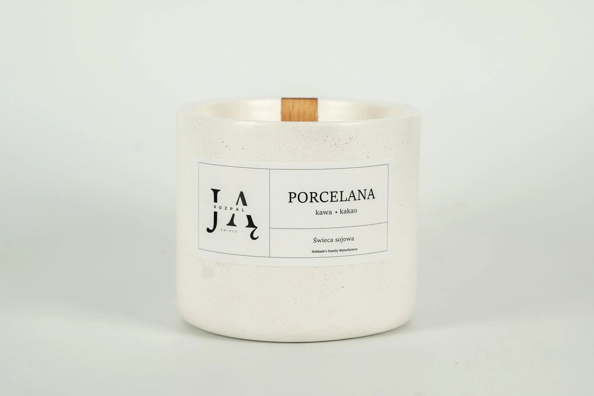 PORCELANA | głęboka, deserowa świeca sojowa - Rozpal Ją