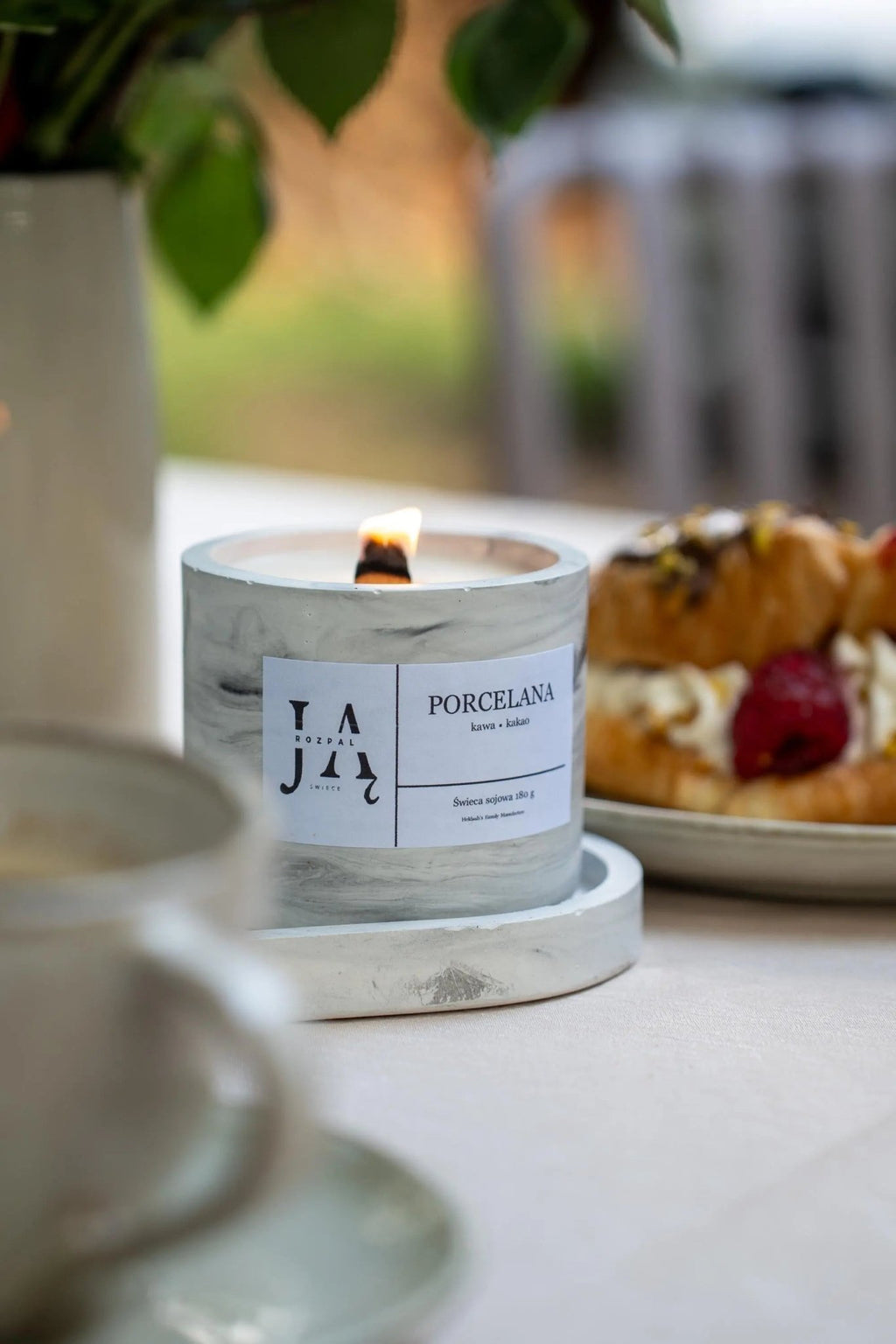 PORCELANA | głęboka, deserowa świeca sojowa - Rozpal Ją