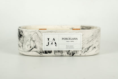 Świeca sojowa "PORCELANA" głęboka, deserowa kompozycja - Czarna