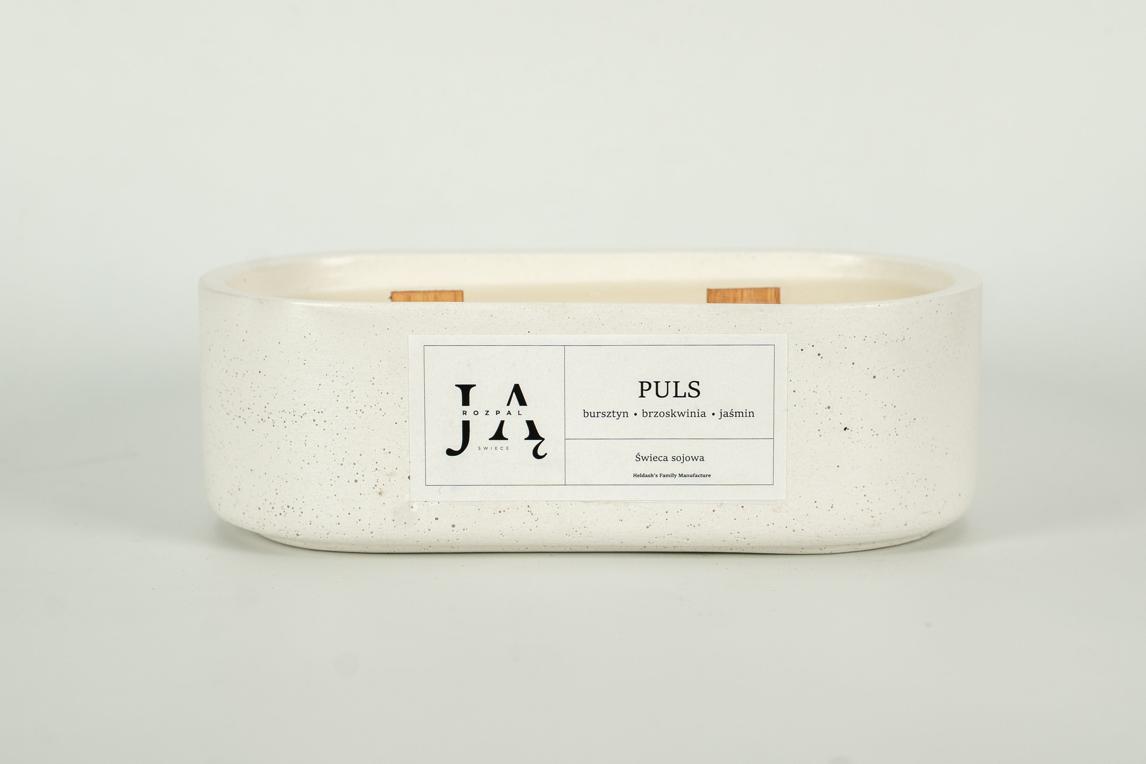 Świeca sojowa "PULS" świeca zmysłowa i pełna energii - Biała