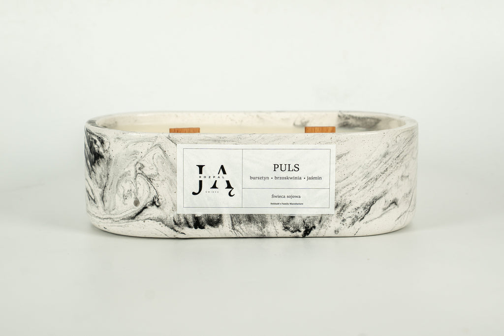 Świeca sojowa "PULS" świeca zmysłowa i pełna energii - Czarna