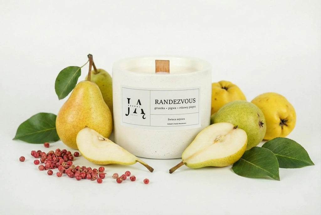 RANDEZVOUS | świeca sojowa o owocowo - pikantnym aromacie - Rozpal Ją
