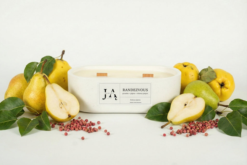 Świeca sojowa "RANDEZVOUS" świeca o owocowo-pikantnym aromacie