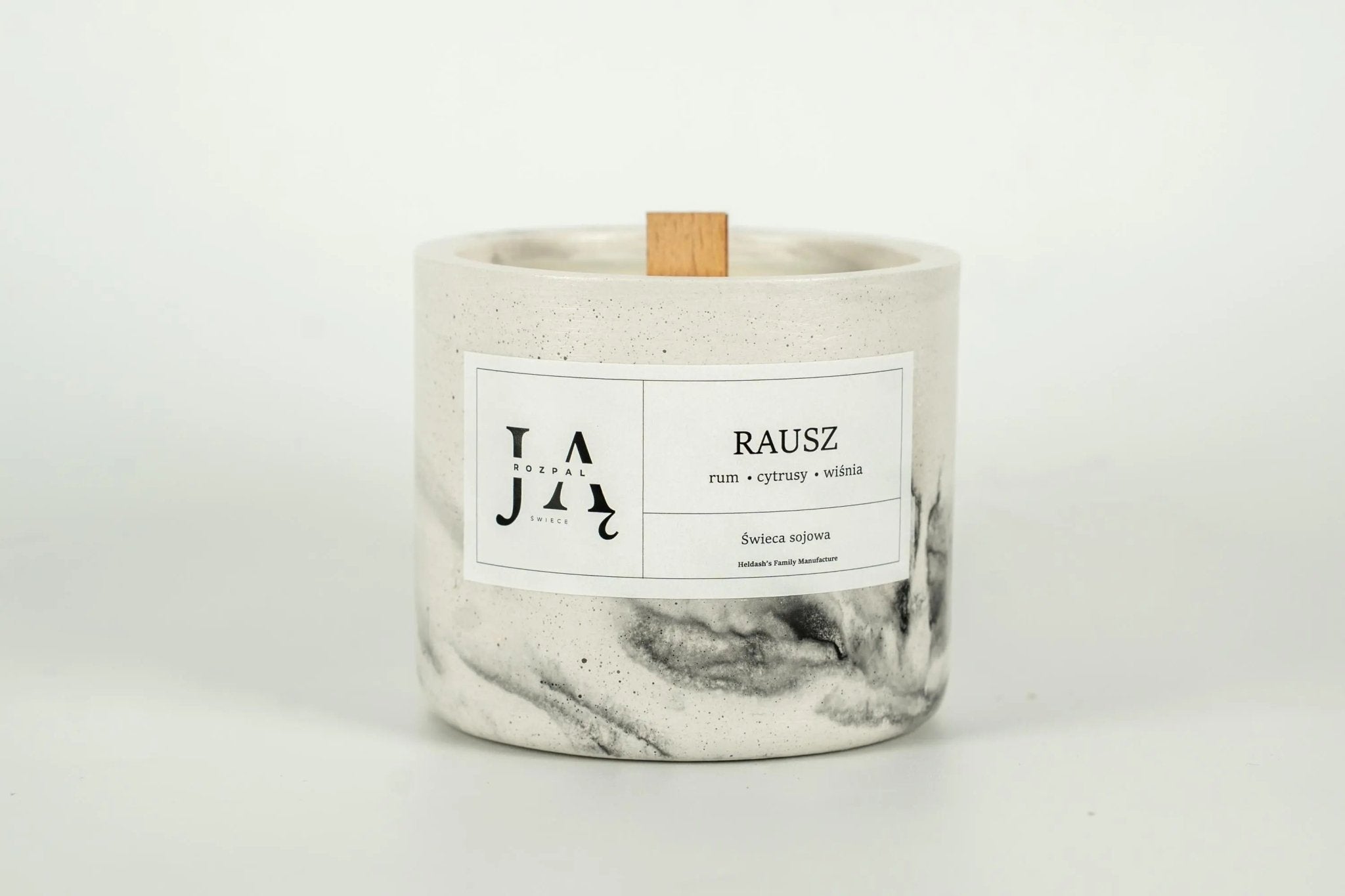 RAUSZ | intensywna świeca sojowa z nutą rumu i wiśni - Rozpal Ją