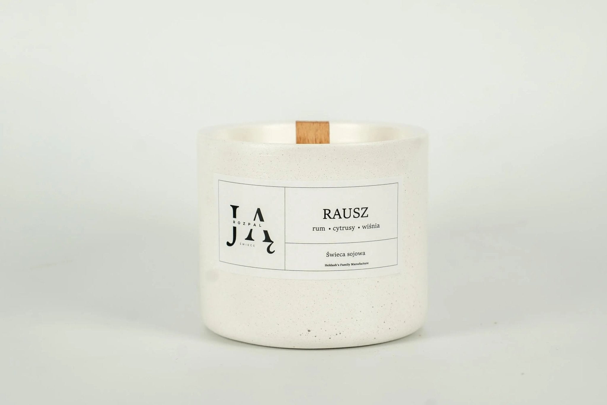 RAUSZ | intensywna świeca sojowa z nutą rumu i wiśni - Rozpal Ją