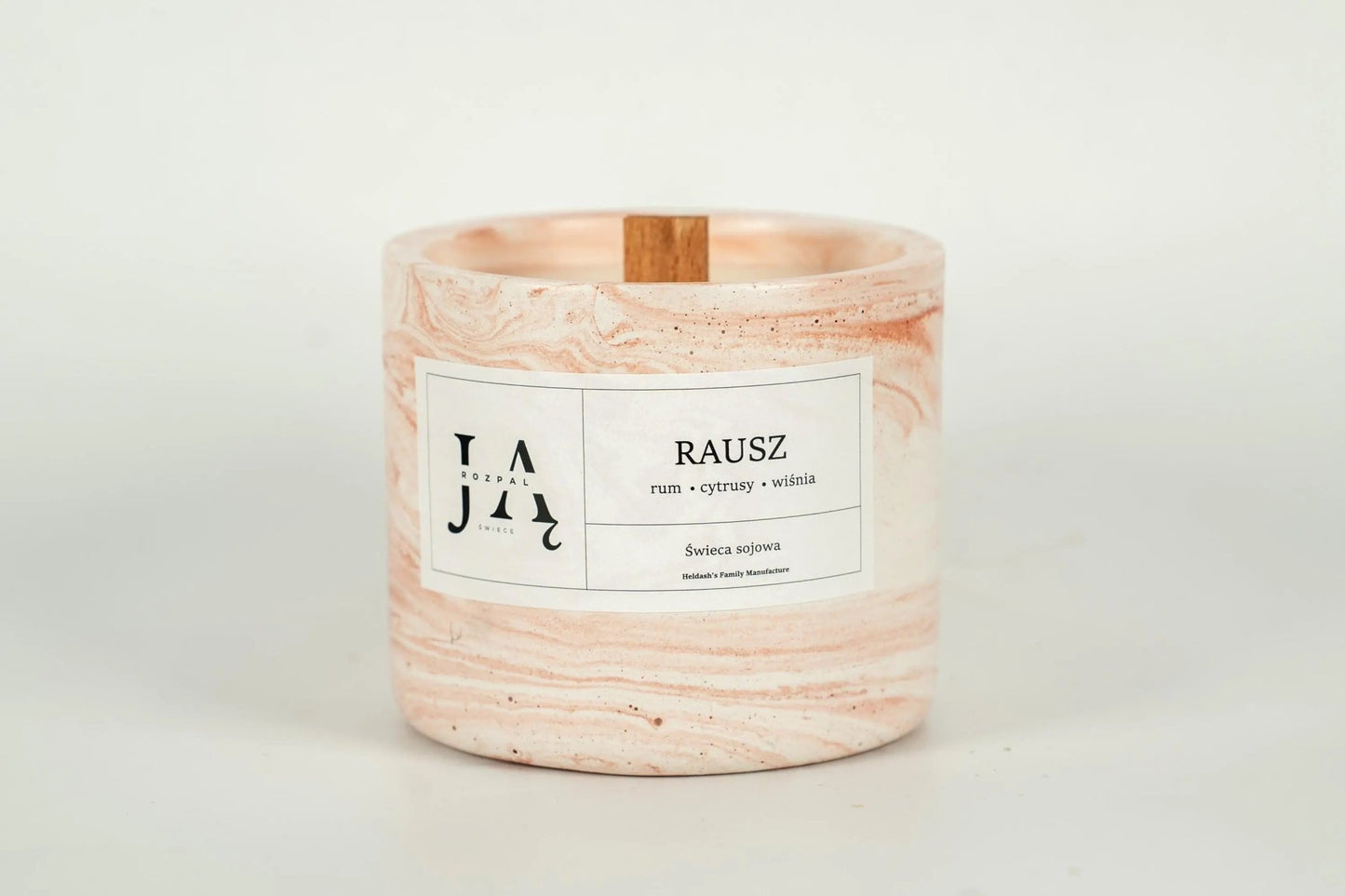 RAUSZ | intensywna świeca sojowa z nutą rumu i wiśni - Rozpal Ją